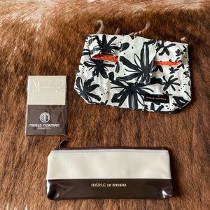 Merle Norman Cosmetic Pouch with Mirror Set